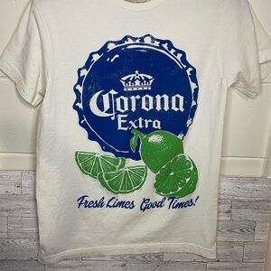 Corona Cotton White T-Shirt
